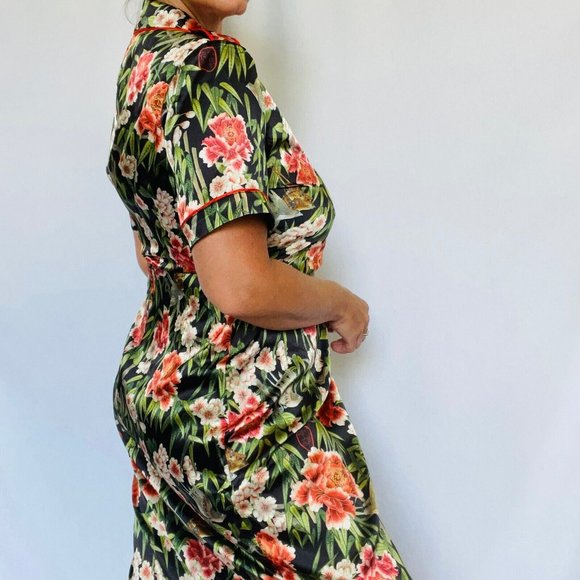 NEW We Are HAH Perfectly Taylored Satin Dress Asian Inspired Small - Picture 5 of 6